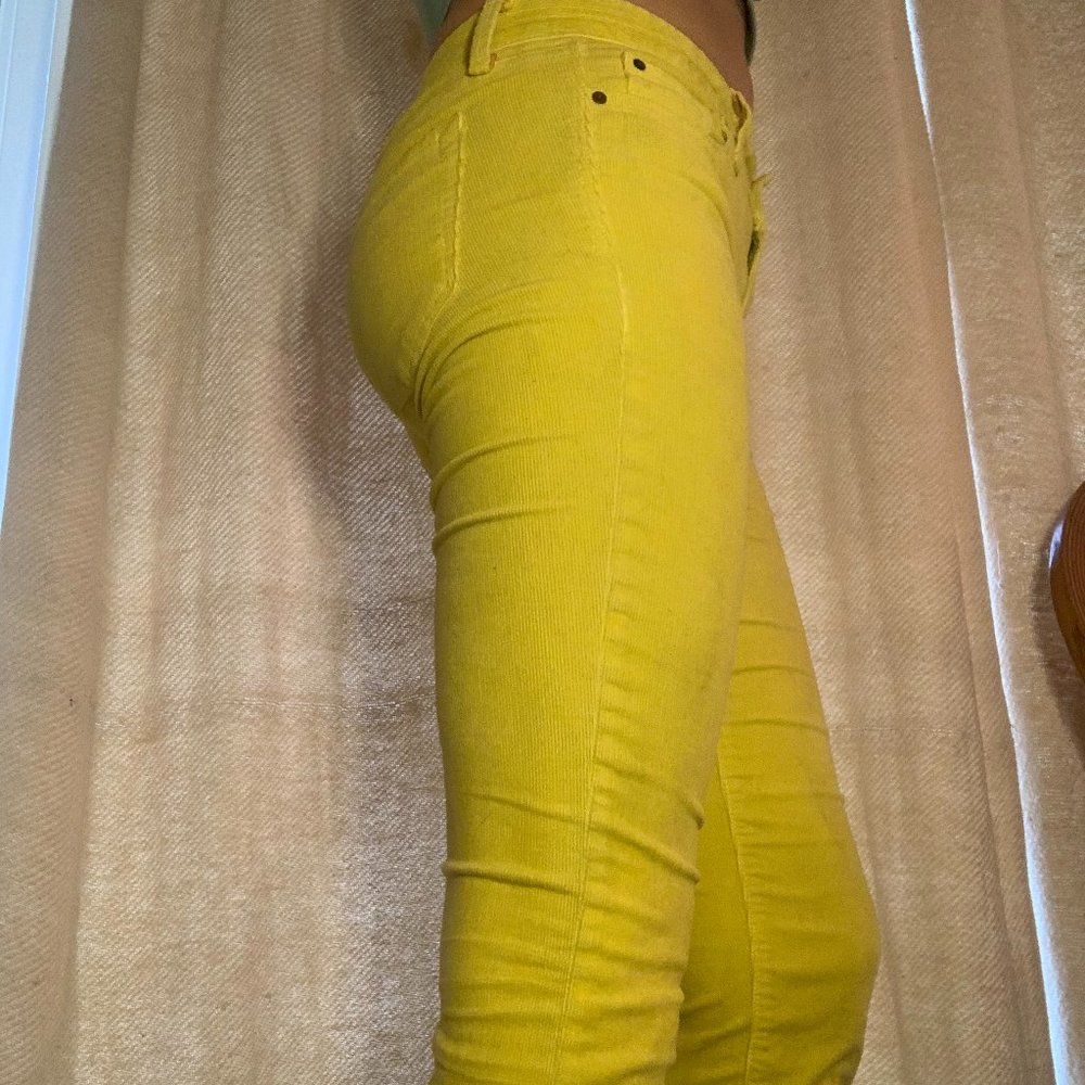 Yellow corduroy jeans